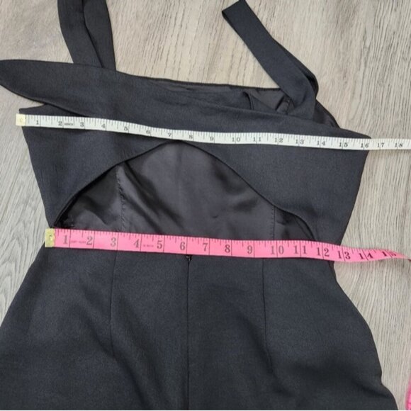 Aritzia Wilfred Ecoulement Black Tie Back Sleeveless Ankle Length Romper Size 4 - Picture 14 of 16